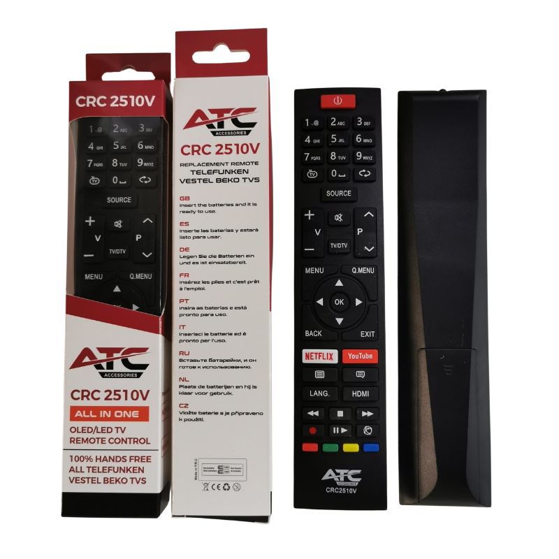 ATC Τηλεχειριστήριο για Telefunken Vestel & Beko OLED/LED TVs CRC-2510V