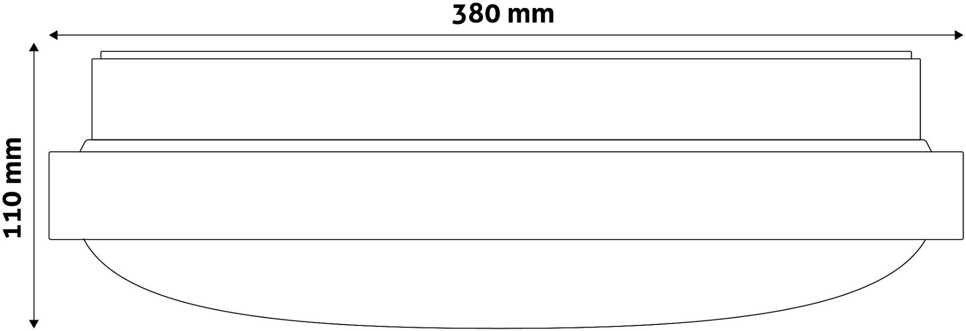 Avide LED Μοντέρνα Πλαφονιέρα Οροφής Pandora (Αλουμίνιο) 24W 380 x  110.0mm Ψυχρό 6400K