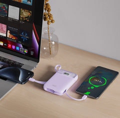 XO PR243 Powerbank Γρήγορης Φόρτισης 22.5W 10000mAh Μωβ