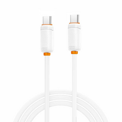 XO NB-Q302B Καλώδιο Φόρτισης & Μεταφοράς Δεδομένων Type-C σε Type-C 60W Λευκό 1m