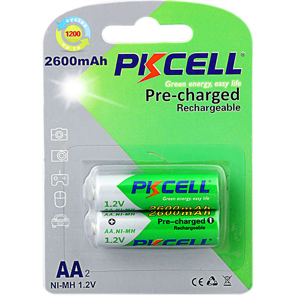 Pkcell Επαναφορτιζόμενες Μπαταρίες RTU AA2600-2B (2τμχ)
