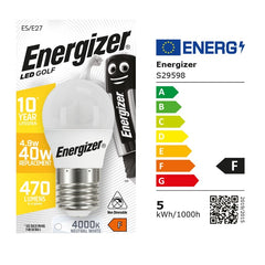 Energizer BEC Mini Σφαιρική Λάμπα LED OPAL 4.9W E27 470lm 4000K