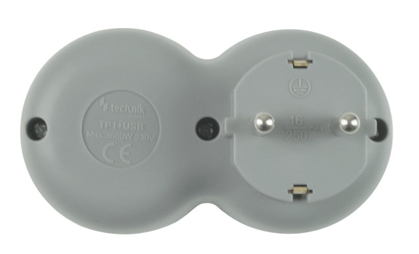 Technik Professional Πρίζα 1 Θέση + 2 USB-A 16A