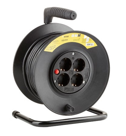 Technik Professional Στροφείο 4 Θέσεων 25m 1,5mm Μαύρο