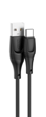 XO NB238 Zeus Series Ευκαμπτο Καλώδιο Σιλικόνης Type-C 3M Μαύρο