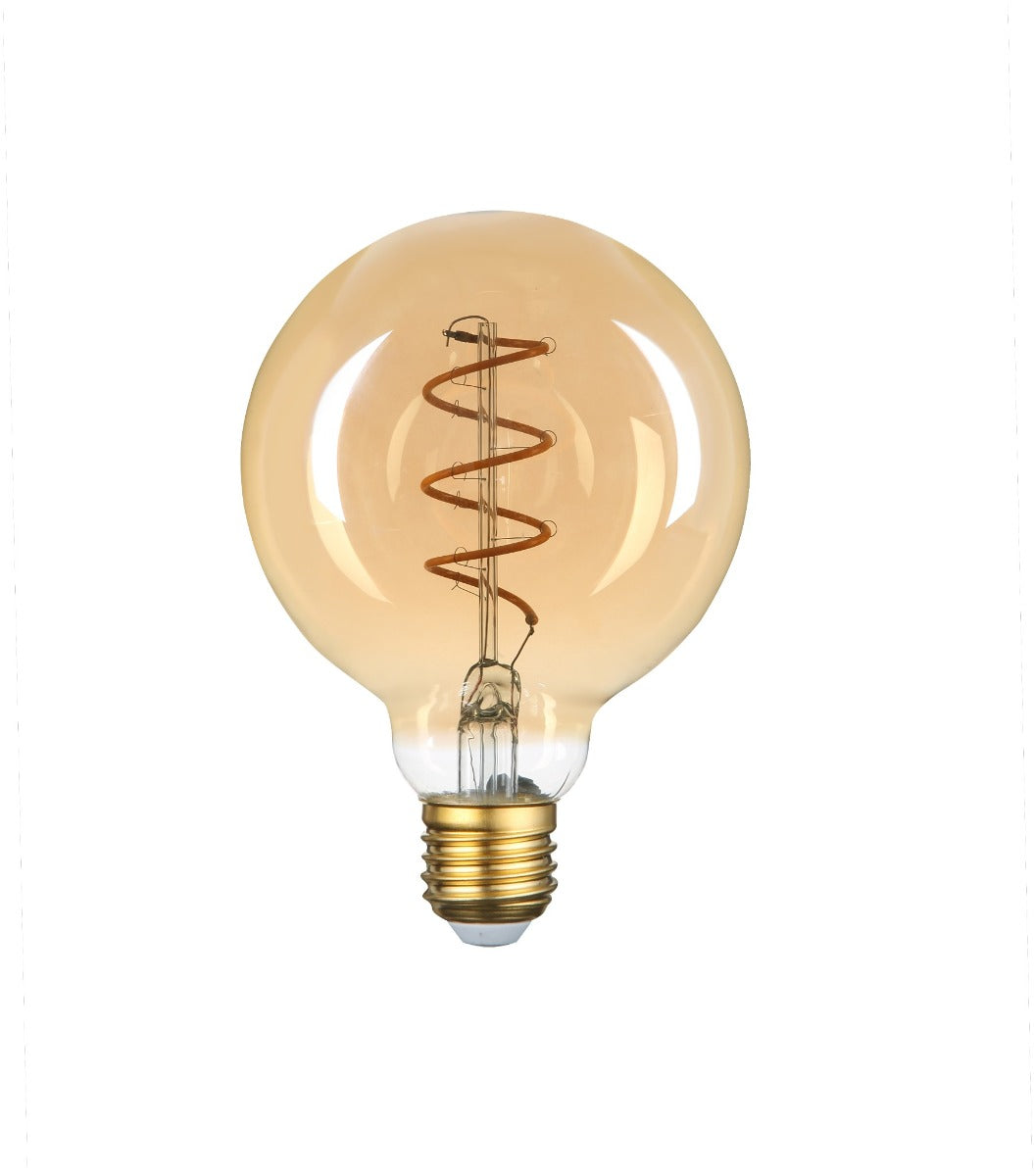 Avide Λάμπα LED Soft Filament G80 4.5W E27 360° Θερμό 2700K