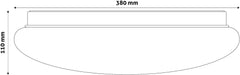Avide LED Μοντέρνα Πλαφονιέρα Οροφής Stella (Starry) 24W 380x110.0mm Θερμό 3000K