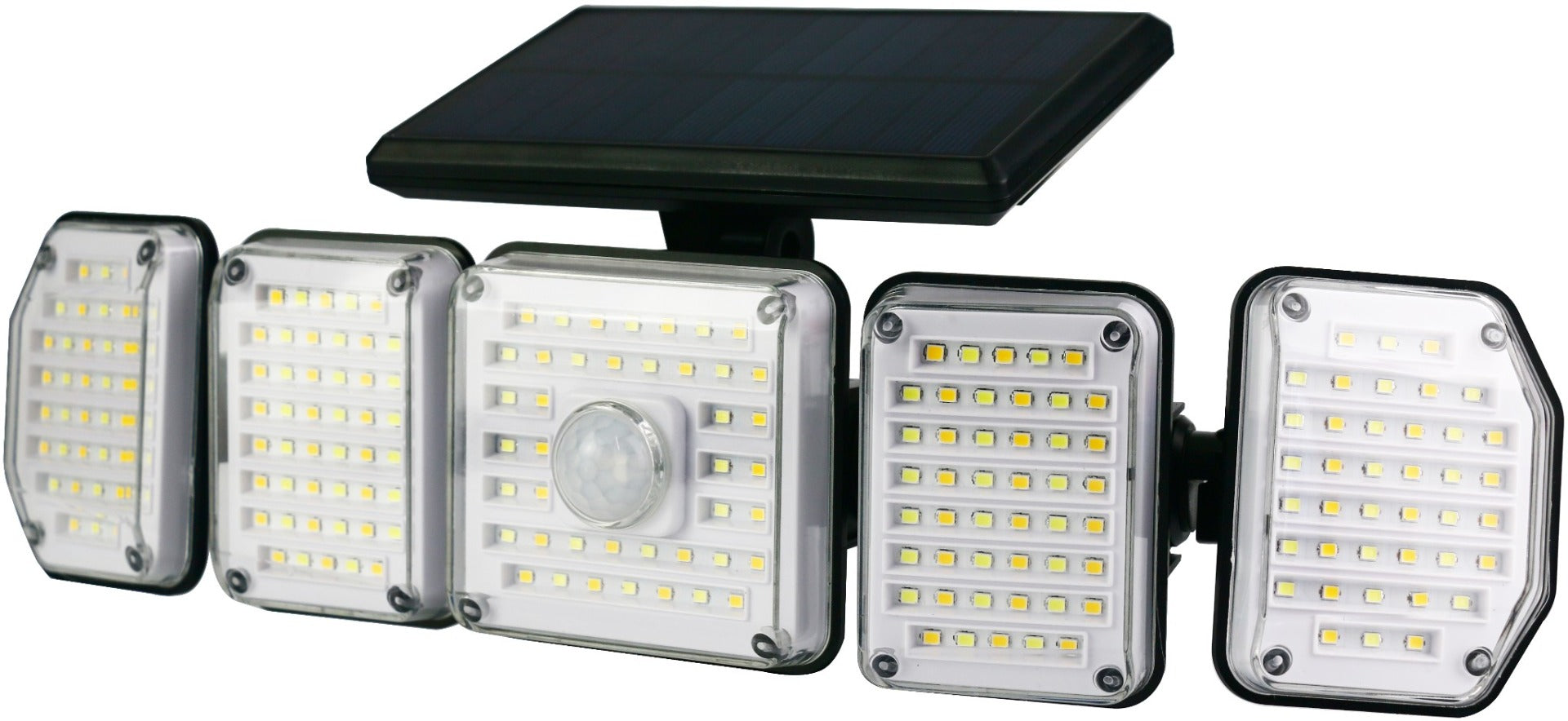 Entac Ηλιακό Φωτιστικό Τοίχου Πλαστικό 2.5W SMD CCT 5 Κεφαλές με PIR + IR