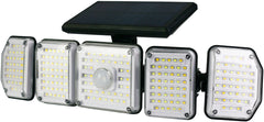 Entac Ηλιακό Φωτιστικό Τοίχου Πλαστικό 2.5W SMD CCT 5 Κεφαλές με PIR + IR
