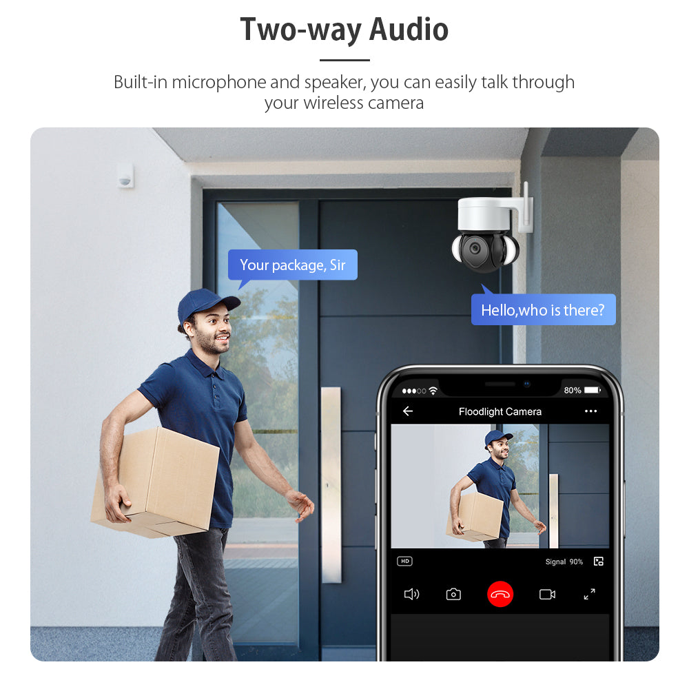 EDUP EH-3264P26 Smart Surveillance Camera 4K 8MP IP66 Outdoor with Auto Tracking, Audio and Night Vision