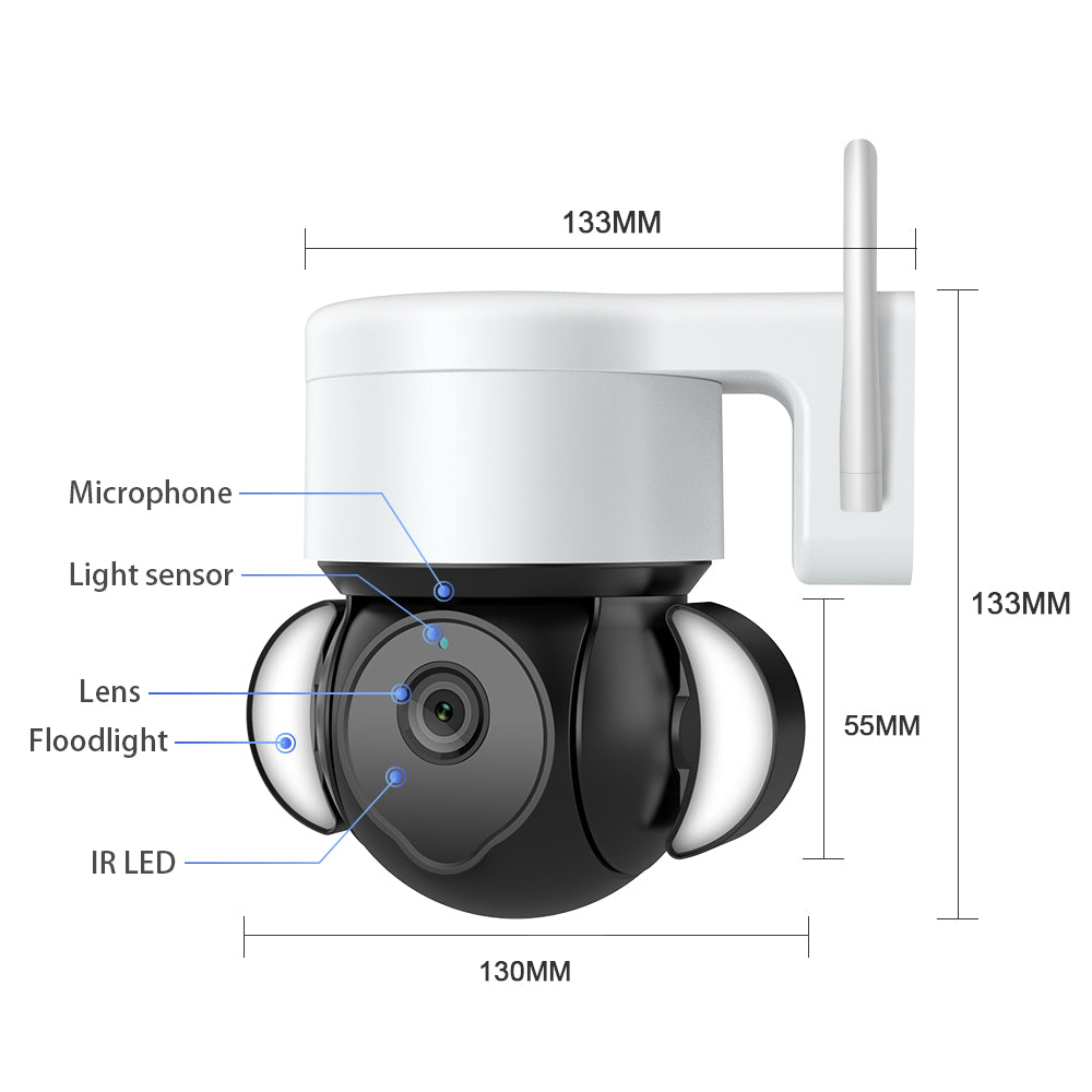 EDUP EH-3264P26 Smart Surveillance Camera 4K 8MP IP66 Outdoor with Auto Tracking, Audio and Night Vision