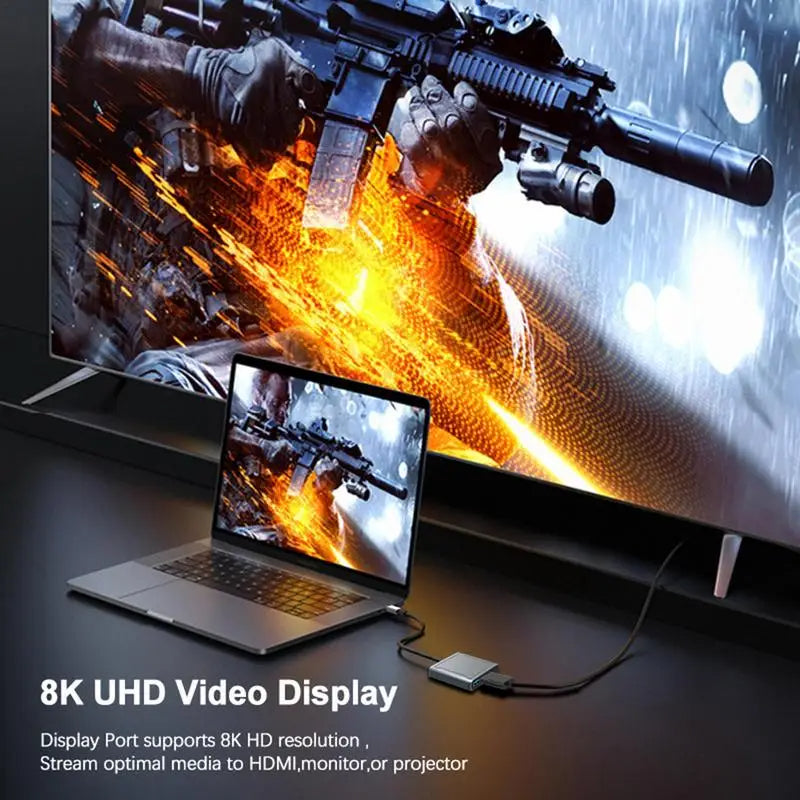 Αντάπτορας Type-C σε 8K DP USB3.0 PD