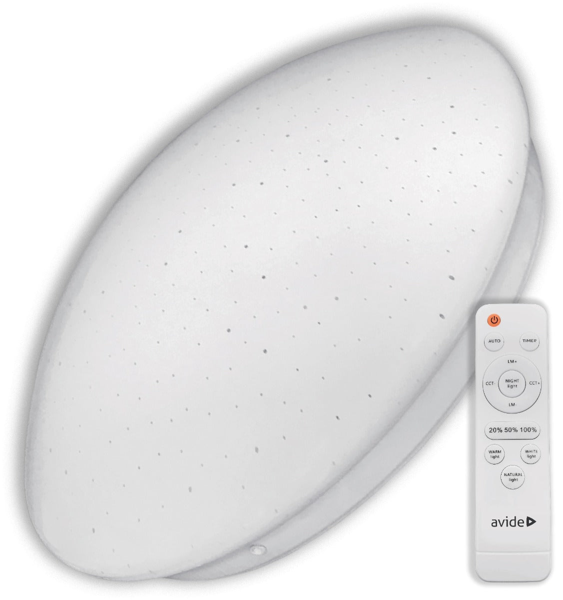 Avide LED Μοντέρνα Πλαφονιέρα Οροφής Stella-CCT 80W (40+40) με Τηλεχειριστήριο