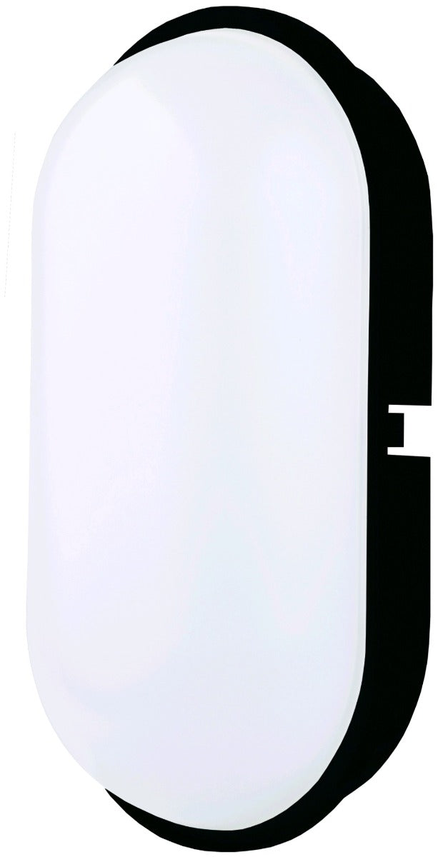 Avide Στεγανή Πλαφονιέρα Οροφής Οβάλ (Triton-O) IP65 20W Λευκό 4000K Μαύρο