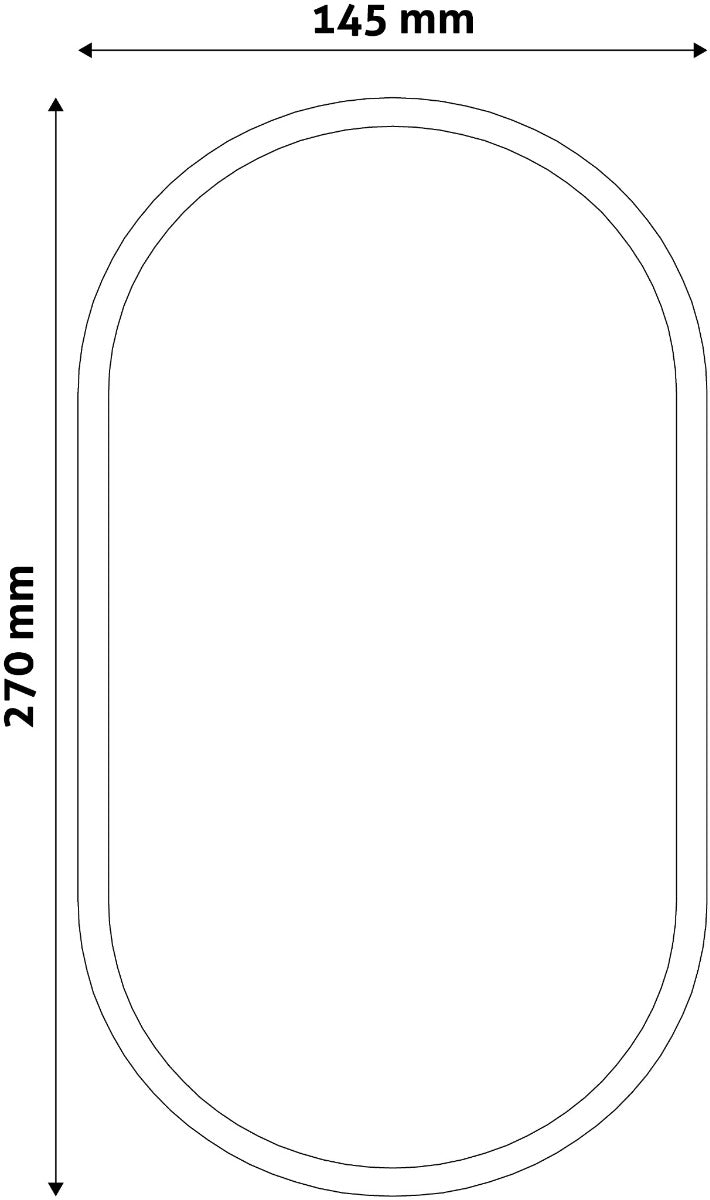 Avide Στεγανή Πλαφονιέρα Οροφής Οβάλ (Triton-O) IP65 20W Λευκό 4000K Μαύρο