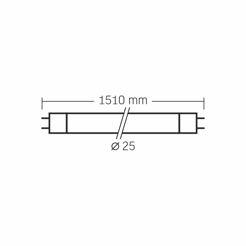 VIDEX Λάμπα Φθορίου LED T8 24W Φυσικό Λευκό