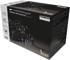 Entac Christmas Lights Extendable IP44 240 LED Warm 24m (With Power Supply)