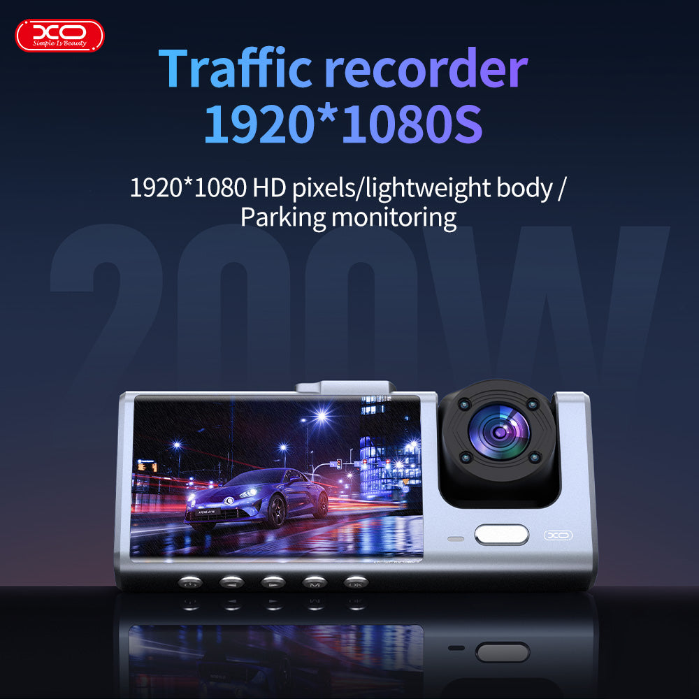 XO XJ03 Front and Rear Dual Video Camera 1080 HD