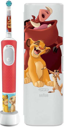 Oral-B Vitality Pro Παιδική Ηλεκτρική Οδοντόβουρτσα με Χρονόμετρο για 3+ Χρονών Lion King  & Θήκη Ταξιδιού