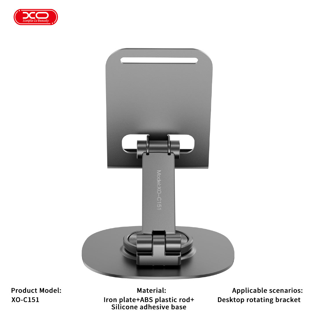 XO C151 Μεταλλική  360° Περιστρεφόμενη Επιτραπέζια Βάση Κινητού