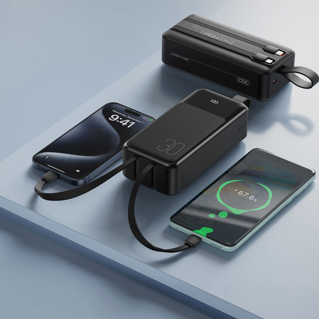 XO Power Bank PR250 USB-C 20W / USB-A 22,5W με Ψηφιακή Οθόνη