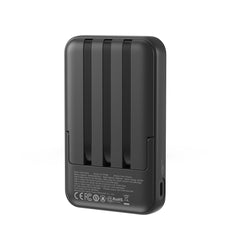 XO PR288 Powerbank Ταχείας Φόρτισης 15W με 3 Ενσωματομένα Καλώδια & Ασύρματη Φόρτιση PD20W 10000mAh