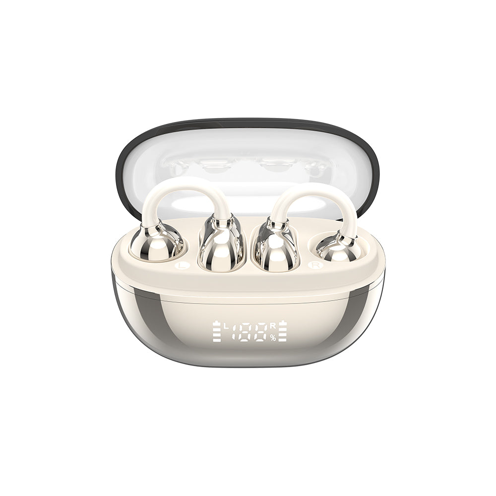 XO G43 Ακουστικά Bluetooth με Διαφανή Επιμεταλλωμένο Σχεδιασμό OWS Χρυσά