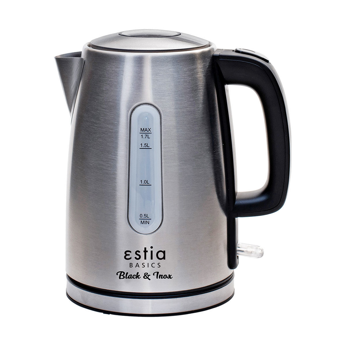 ESTIA KETTLE BLACK &amp; IMOX STAINLESS STEEL 2200w 1.7lt