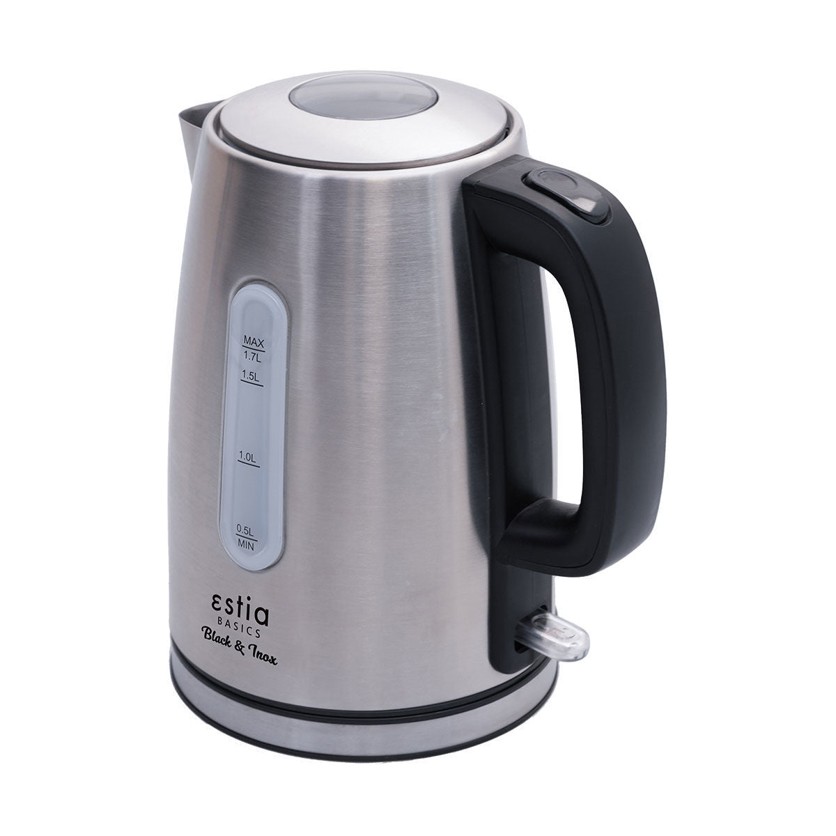 ESTIA KETTLE BLACK &amp; IMOX STAINLESS STEEL 2200w 1.7lt