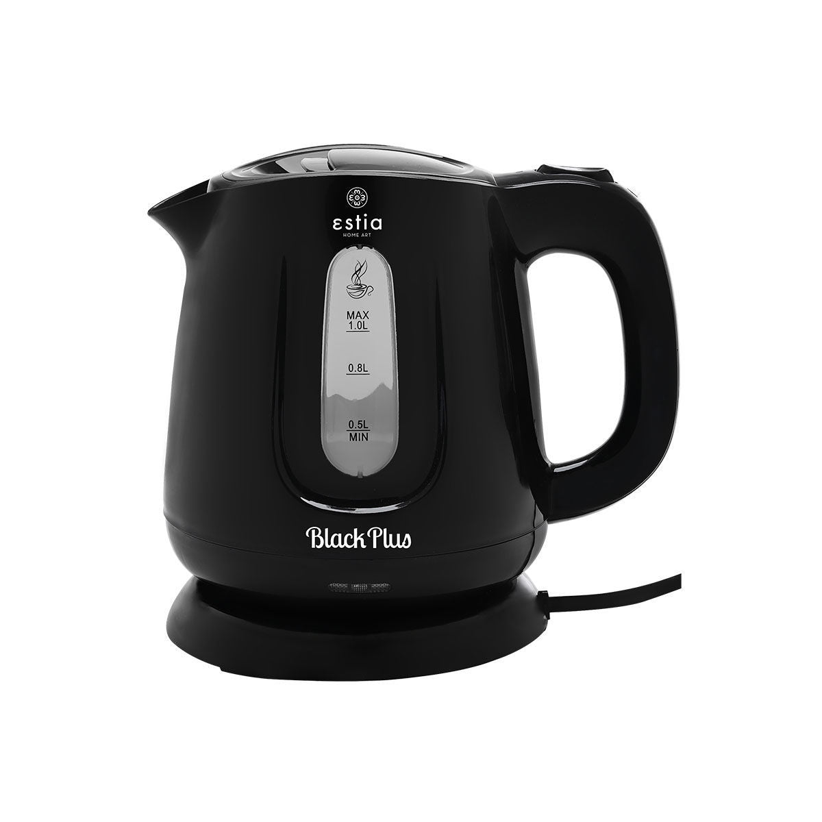 ESTIA KETTLE BLACK PLUS PLASTIC 1lt 1100W