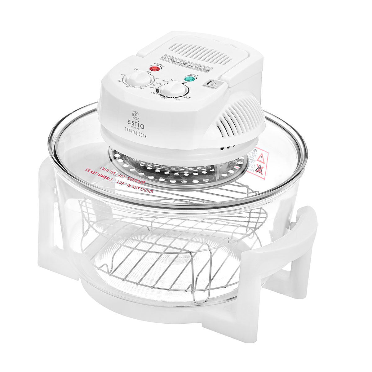ESTIA ROBOT OVEN CRYSTAL COOK 1400w 12lt WITH HEATING ELEMENT WHITE