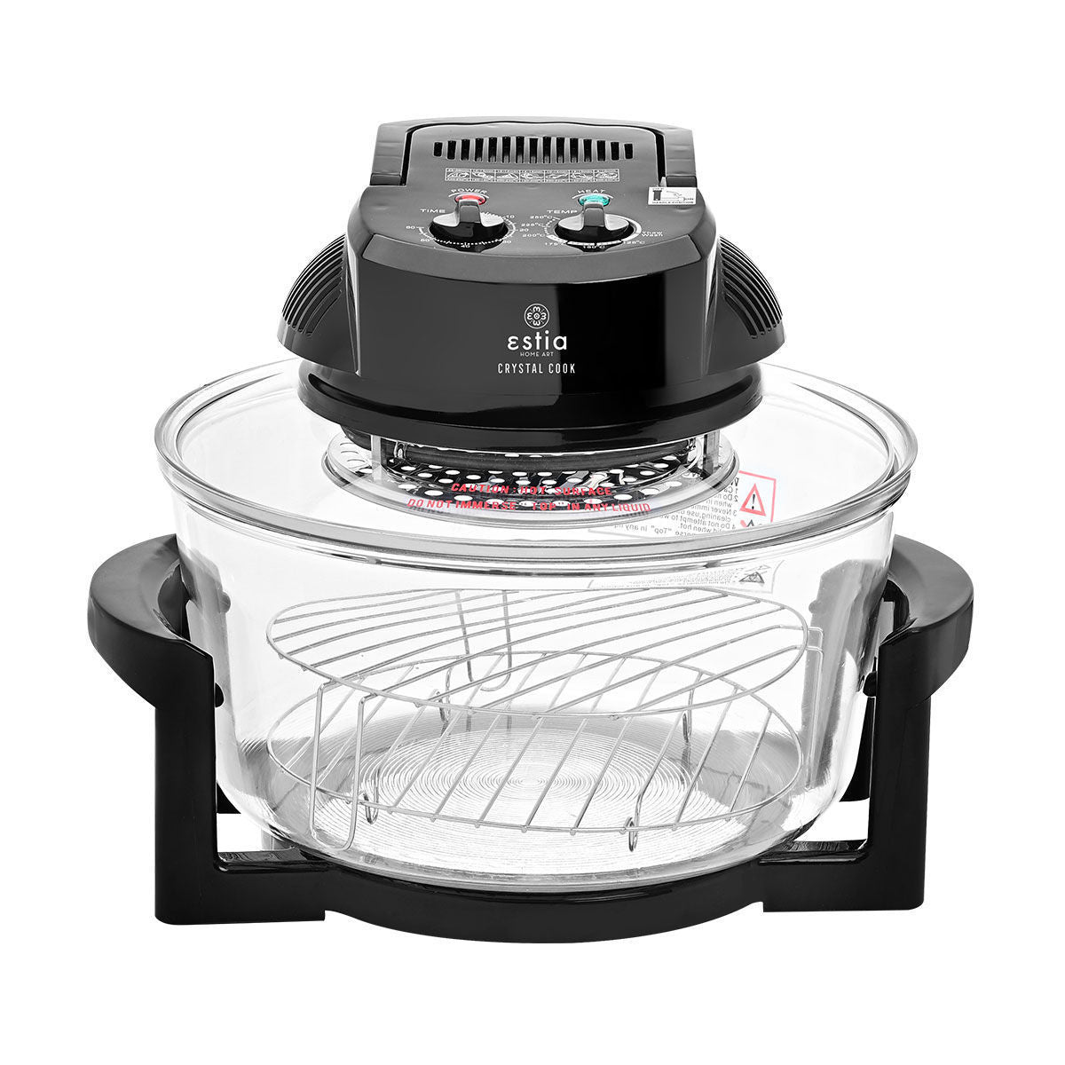 ESTIA ROBOT OVEN CRYSTAL COOK 1400w 12lt WITH HEATING ELEMENT BLACK