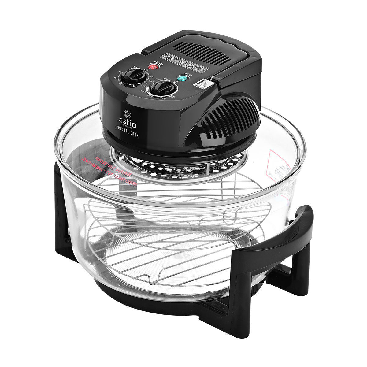 ESTIA ROBOT OVEN CRYSTAL COOK 1400w 12lt WITH HEATING ELEMENT BLACK