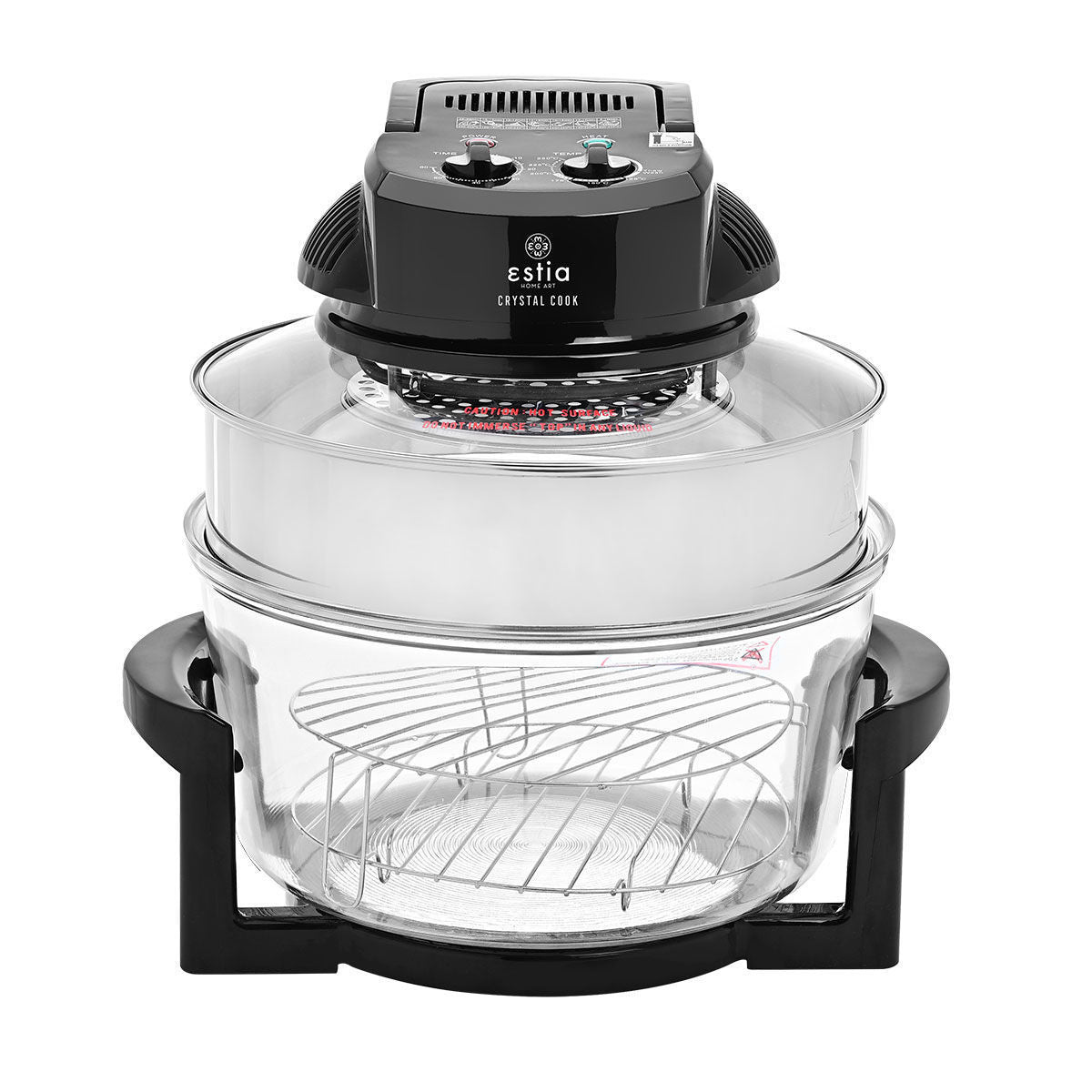ESTIA ROBOT OVEN CRYSTAL COOK 1400w 12lt WITH HEATING ELEMENT BLACK