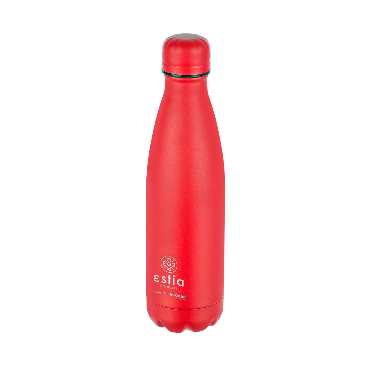 ESTIA ΘΕΡΜΟΣ FLASK LITE SAVE THE AEGEAN 500ml SCARLET RED