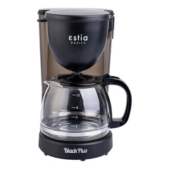 ESTIA FILTER COFFEE MAKER BLACK PLUS PLASTIC 750w WITH GLASS JUG 1.25lt