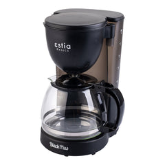 ESTIA FILTER COFFEE MAKER BLACK PLUS PLASTIC 750w WITH GLASS JUG 1.25lt