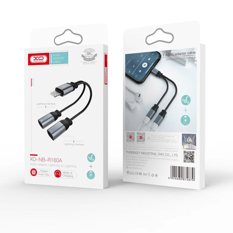 XO NBR160A Καλώδιο Αντάπτορας Lightning σε Lightning με Mic