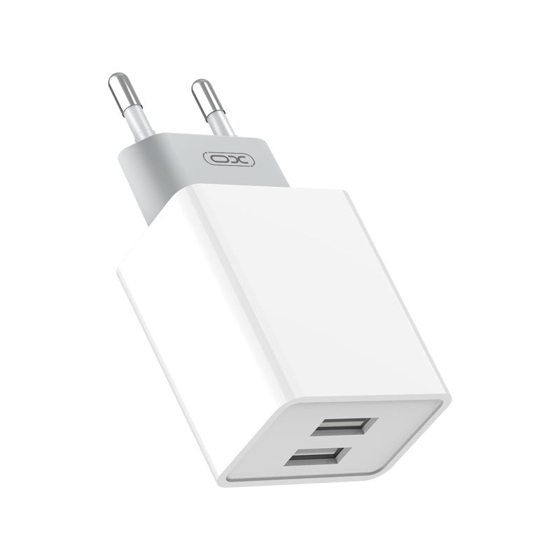 XO L65EU 2.4A Φορτιστής με Διπλή Θύρα USB Λευκός