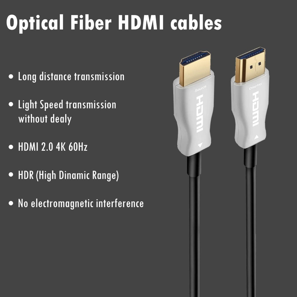 Καλώδιο HDTV 2.1V Optical (AOC) 30m 4K 60HZ