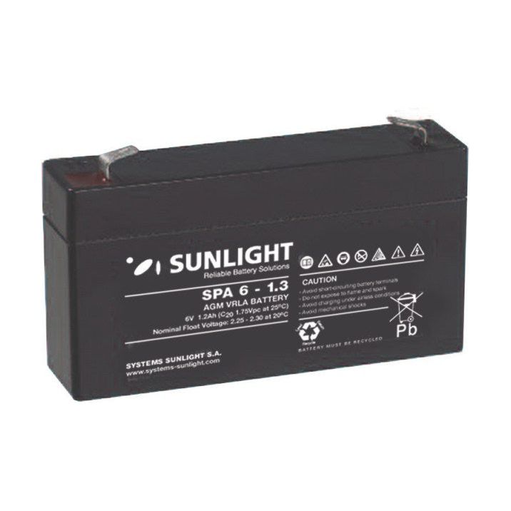 Sunlight Μπαταρία Μολύβδου  6V 1.3A
