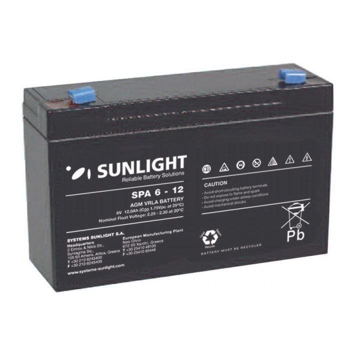 Sunlight Μπαταρία Μολύβδου  6V.12A