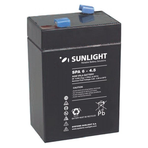 Sunlight Μπαταρία Μολύβδου  6V 4.5A 16070