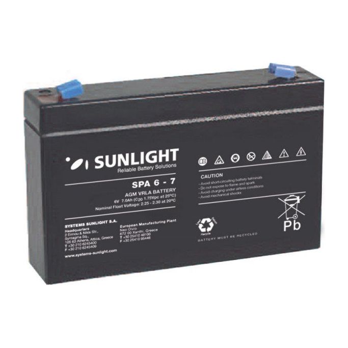 Sunlight Μπαταρία Μολύβδου  6V 7A