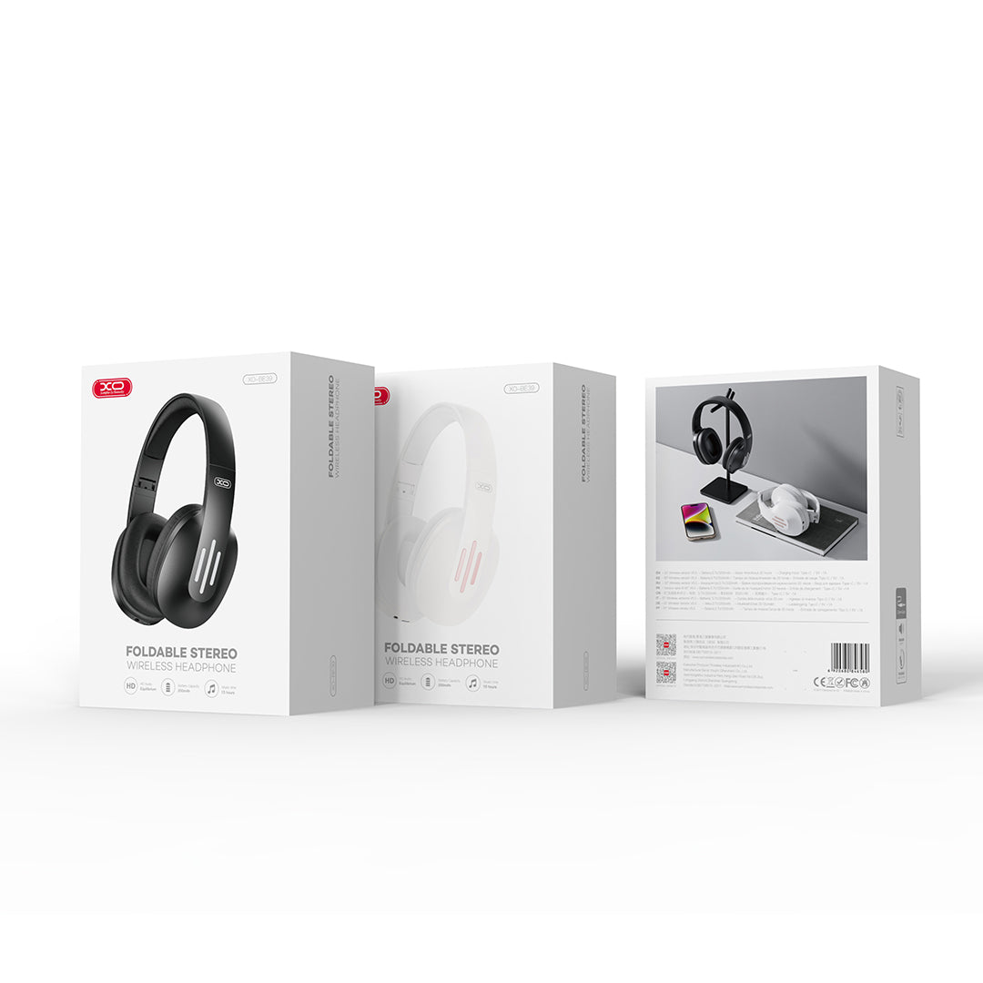 XO BE39 Αναδιπλούμενα Ακουστικά Κεφαλής Bluetooth Λευκά