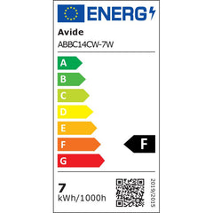 Avide Λάμπα LED Κερί 7W E14  Ψυχρό 6400K Value