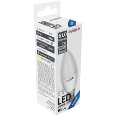 Avide Λάμπα LED Κερί 7W E14  Ψυχρό 6400K Value