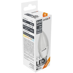 Avide Λάμπα LED Κερί 7W E14  Λευκό 4000K Value
