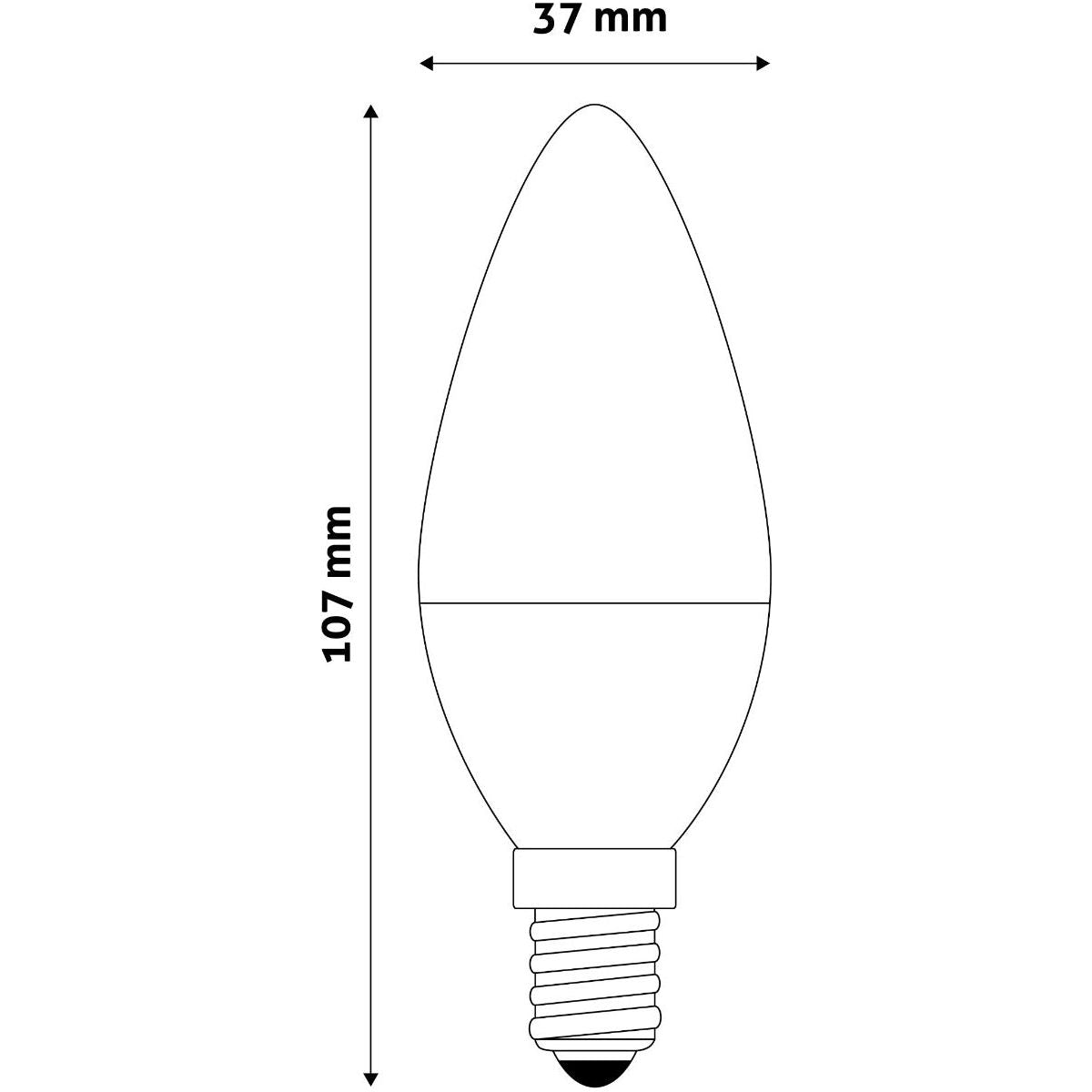 Avide Λάμπα LED Κερί 7W E14  Λευκό 4000K Value