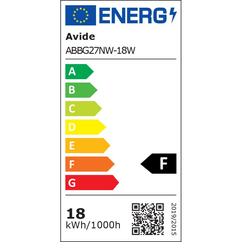Avide Λάμπα LED Κοινή 18W E27  Λευκό 4000K Value